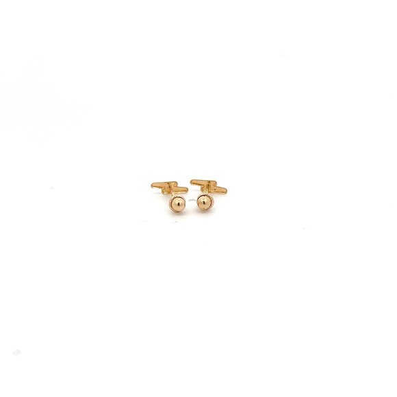 14K Gold Stud Earrings Lightning Bolt Screw Back Type Very Tiny - Picture 4 of 5